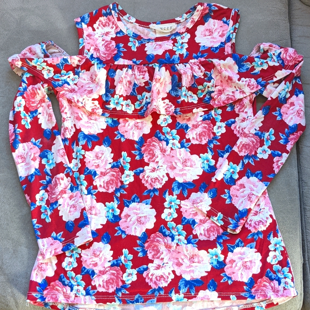 Flower  Shirt Girl Size 10